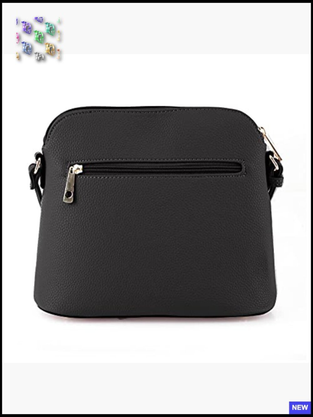Lightweight Medium Dome Crossbody Bag with Tassel Zipper Pocket Adjustable Strap - Picture 5 of 7